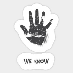 We Know Hand Occult Guild Sticker